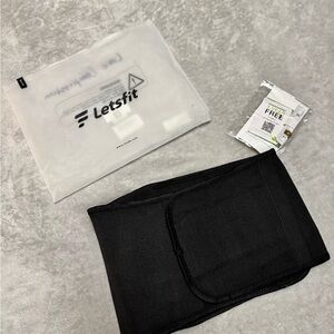 Letsfit Black Women's Core Compression Waist Trimmer and Measuring Tape